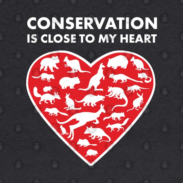 Marsupials Conservation Heart by Peppermint Narwhal